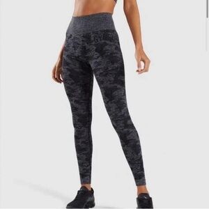 Gymshark Camo Seamless Leggings - Black (M)